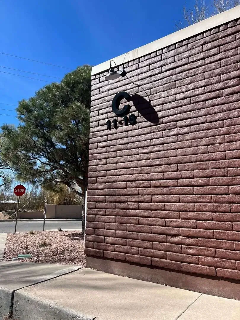 Stucco Finish: Building Signage Wall